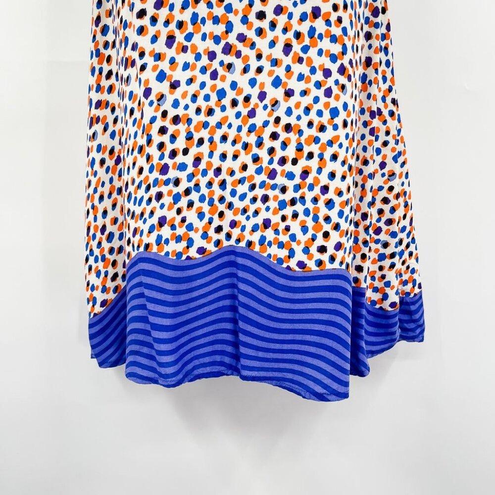 Maeve Anthropologie Enna Abstract Polka Dot Babydoll Tank Top Blouse Sleeveless - Picture 4 of 6